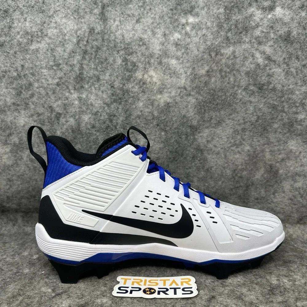 Nike Alpha Menace Strong Football Cleats Mens 11 White Royal Blue II5139-101
